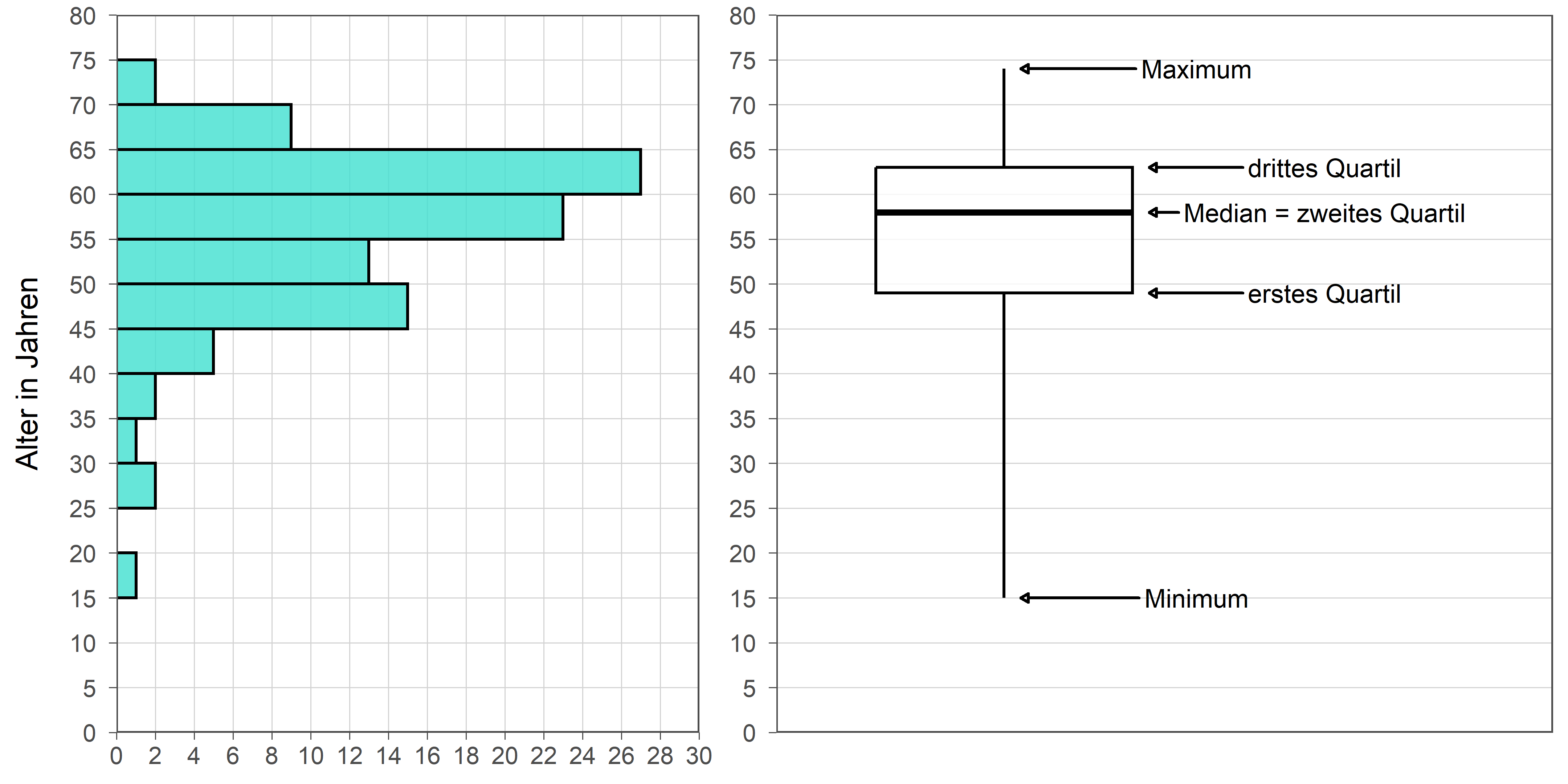 Lesebeispiel für einen Box-Plot